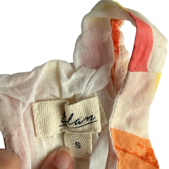 Elan Coral Print Amalfi Crop Halter Top & Smocked Skirt Set S - Picture 10 of 11